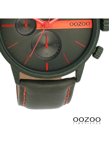 Oozoo Analog-Armbanduhr Oozoo Timepieces grün groß (ca. 45mm)