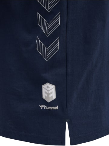 Hummel T-Shirt S/S Hmlmove Grid Cotton T-Shirt S/S in MARINE