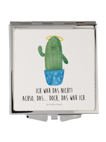 Mr. & Mrs. Panda Handspiegel Kaktus Heilig mit Spruch in Weiß