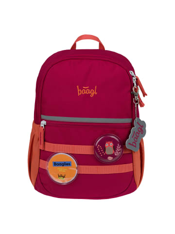 BAAGL Rucksack Buddy in Rot Eule - 25x35x12cm
