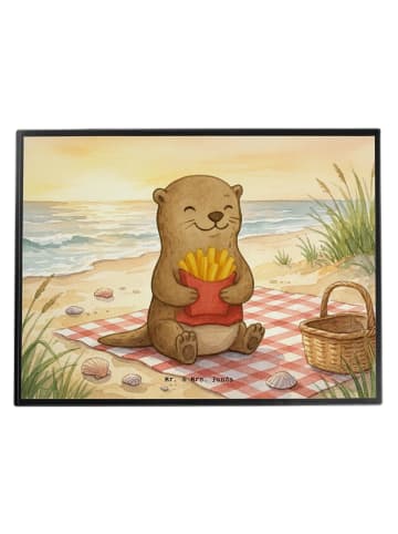 Mr. & Mrs. Panda Tischpad Otter Pommes Design ohne Spruch in Weiß