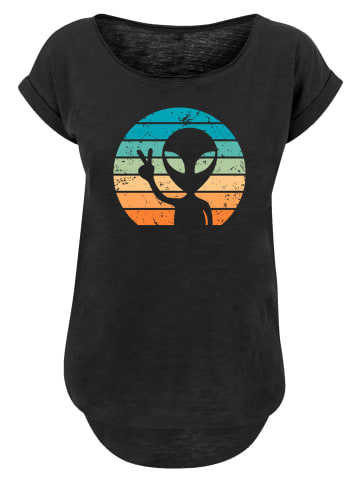 F4NT4STIC Long Cut T-Shirt Alien Piece Sonnenuntergang in schwarz