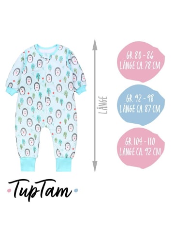 TupTam Baby Schlafsack mit Beinen und Ärmel ganzjährig in grau/grün
