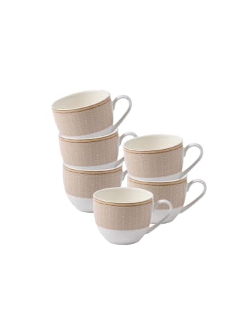 Ritzenhoff & Breker 6er Set Espressotassen Geo in Beige 90 ml in beige