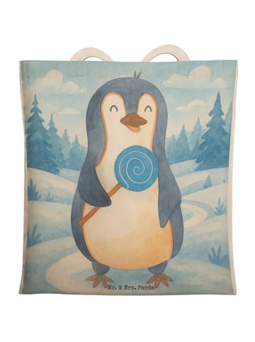 Mr. & Mrs. Panda Einkaufstasche Pinguin Lolli Design ohne Spruch in Weiß