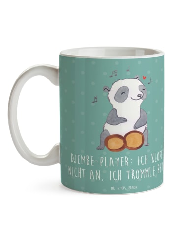 Mr. & Mrs. Panda Tasse Djembe Rhythmus mit Spruch in Meeresbrise
