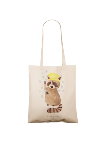 Mr. & Mrs. Panda Shopping Tasche Waschbär ohne Spruch in Creme