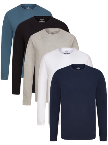 Threadbare Sweatshirt Oscar 5PK in Navy/ Grau/ Schwarz/ weiß/ Blau