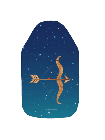 Mr. & Mrs. Panda Wärmekissen Sternzeichen Schütze ohne Spruch in Sternenhimmel Blau