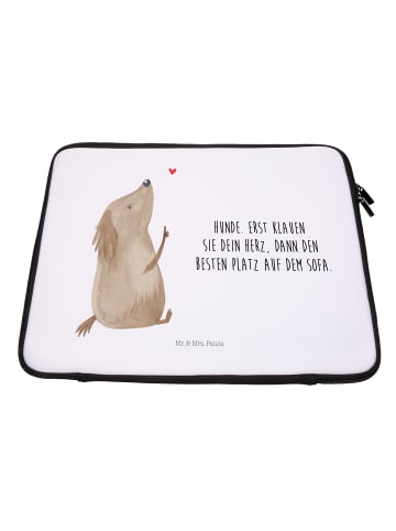 Mr. & Mrs. Panda Notebook Tasche Hund Liebe mit Spruch in Weiß