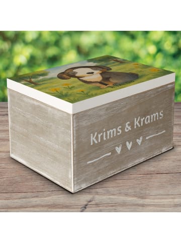 Mr. & Mrs. Panda Truhe Hund Entspannen Design ohne Spruch in Weiß