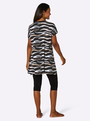 WITT WEIDEN Capri-Anzug in schwarz-camel-bedruckt