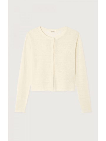 American Vintage Strickgilet mit rundem Ausschnitt und Knopfleiste in Ecru