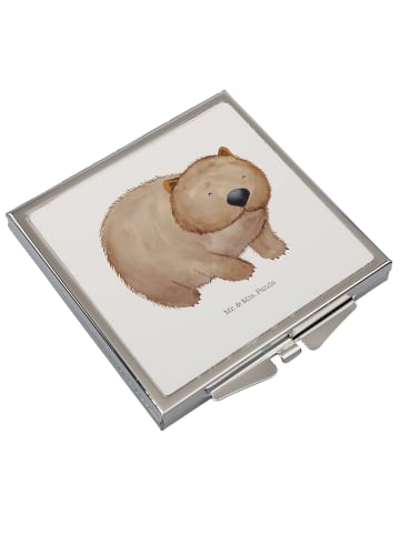 Mr. & Mrs. Panda Kosmetikspiegel Wombat ohne Spruch in Weiß