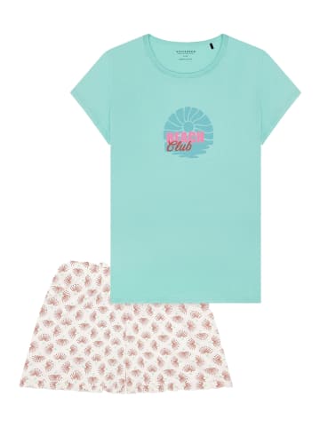 Schiesser Schlafanzug Nightwear Cotton in Blaugrün