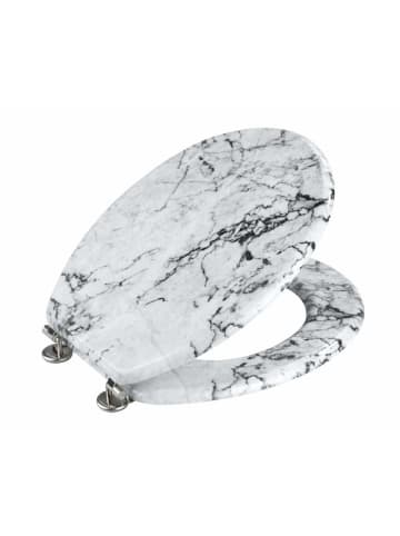 Wenko Onyx WC-Sitz, MDF in Grau, (B) 34,5 x (L) 41 cm