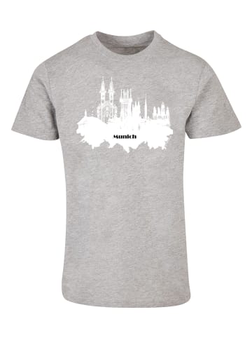 F4NT4STIC T-Shirt Cities Collection - Munich skyline in grau meliert