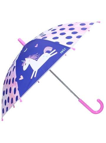 COFI 1453 Prêt Kinder-Regenschirm ? 73 cm Einhorn-Design, transparent & handlich in Blau