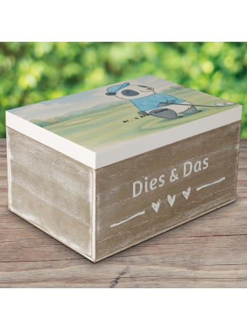 Mr. & Mrs. Panda Box Panda Golfen Design ohne Spruch in Weiß