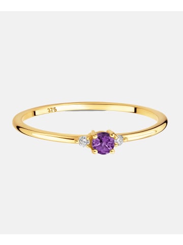 Diamant L'éternel Ring aus 375 Gelbgold mit Amethyst