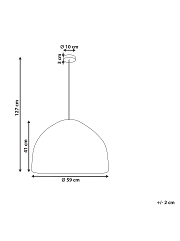 Beliani Pendelleuchten PEPAKAN in /Schwarz - (W) 59 x (H) 127 x (L) 59 cm