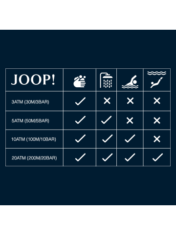 JOOP! Quarzuhr Edelstahl, IP gold in Silber