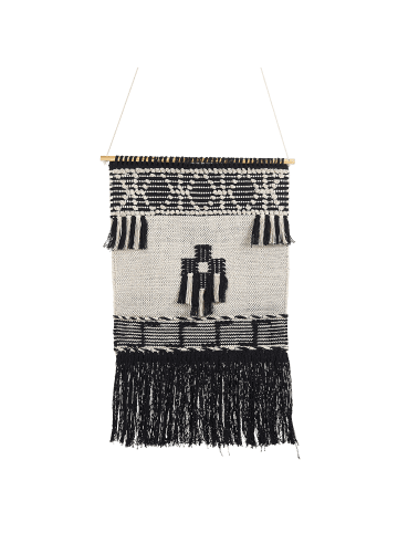 Beliani Wandbehang LARKANA in Beige/Schwarz - (W) 56 x (H) 117 x (L) 1 cm