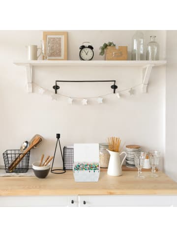 relaxdays 10 x Aufbewahrungskorb in Weiß - (B)19,5x (H)10,5 x (T)14,5 cm