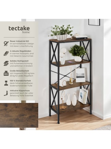 tectake Standregal, 4 Ebenen, inklusive Kippschutz, 61,5 x 31,5 x 133,5 cm
