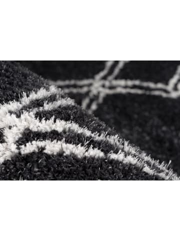 Kayoom Hochflor Teppich Orlando 125 in anthrazit - rechteckig