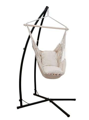 AMANKA Hängestuhlgestell Kos + Hängessel in beige