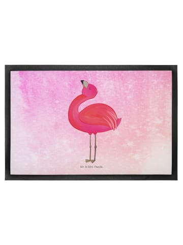 Mr. & Mrs. Panda Schmutzfänger Flamingo Stolz ohne Spruch in Aquarell Pink