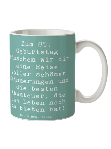 Mr. & Mrs. Panda Tasse Spruch 85. Geburtstag mit Spruch in Meeresbrise