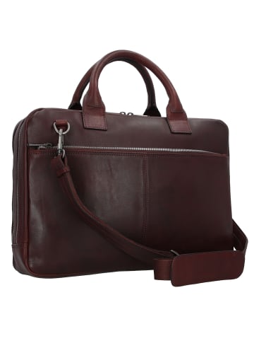 Plevier Vintage Larry Aktentasche Leder 40 cm Laptopfach in braun