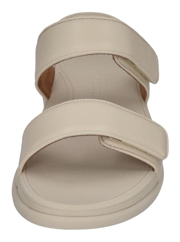 fitflop Pantoletten F-MODE GO ADJUSTABLE TWO-BAR BUCKLE SLIDES in weiß