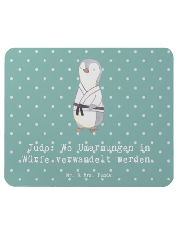 Mr. & Mrs. Panda Mouse Pad Judo Umarmungen mit Spruch in Meeresbrise