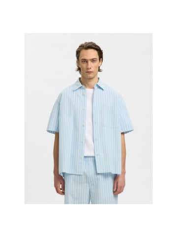 Selected Halbarmhemd in Cashmere Blue