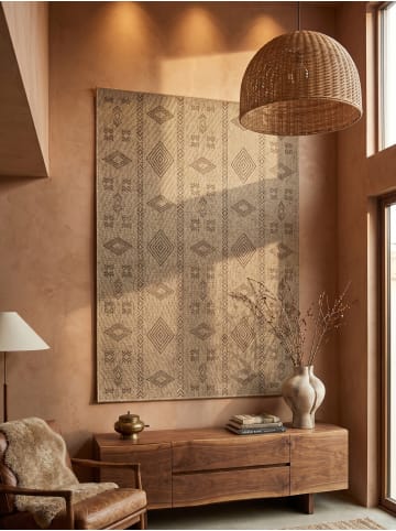 KADIMA DESIGN Teppich Outdoor Waschbar Vintage KASBERG Strapazierfähig OEKO-TEX in Schwarz
