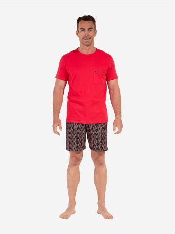HOM Pyjama Short Sleepwear Westgate in red print