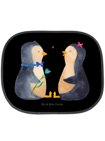 Mr. & Mrs. Panda Sonnenschutz Auto Pinguin Pärchen ohne Spruch in Schwarz