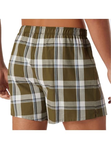 Schiesser Web-Boxershorts 2er Pack in Dunkelblau/Grün