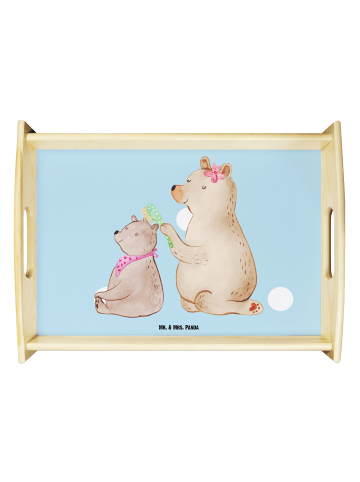 Mr. & Mrs. Panda Tablett Bär Kind ohne Spruch in Blau Pastell