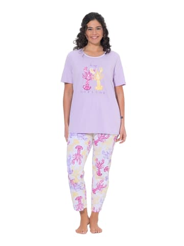 Ulla Popken Pyjama in zartes lavendel