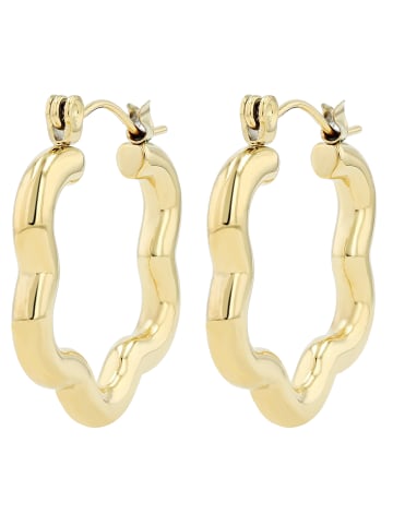 Adeliás Damen Ohrringe – Creole aus Edelstahl in gold