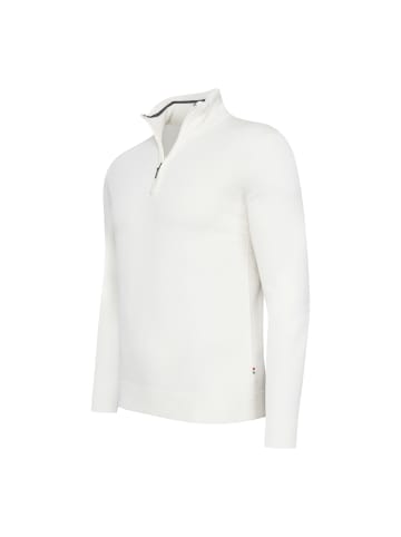 Cappuccino Italia Pullover Bergamo Zip in Weiss