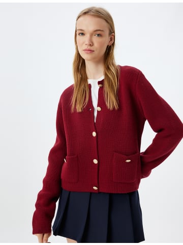 KOTON Cardigan in Bordo