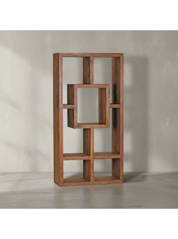 KADIMA DESIGN Bücherregal MUMBAI Massiv-Holz 90 x 180 cm Wohnzimmer-Regal