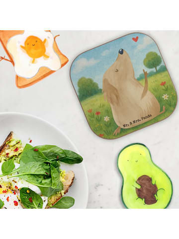 Mr. & Mrs. Panda Tischuntersetzer Hund Liebe Design ohne Spruch in Weiß