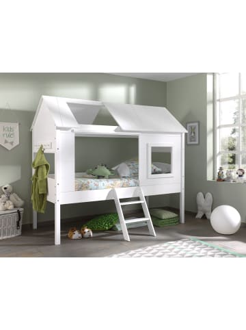 58 aufm Kessel BAUMHAUS Bett Kanika 209x185x137 aus MDF in Weiß