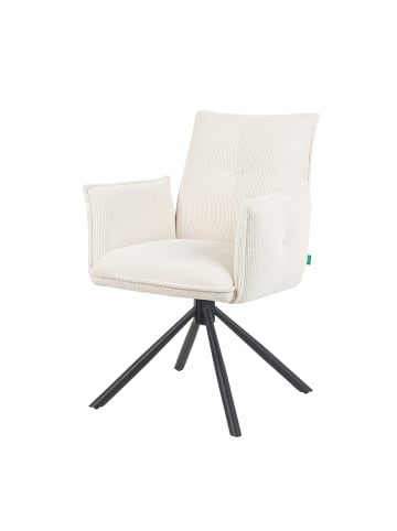 DUBI Möbel 2er-Set: Drehstuhl Mika-Nevio in Creme - (B)60 x (H)88 x  (T)63 cm